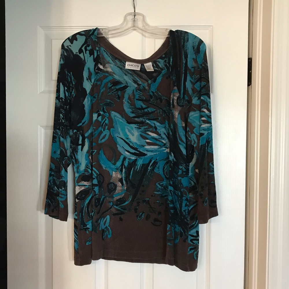 Chico’s Travelers long sleeve tunic sz 3 (L)